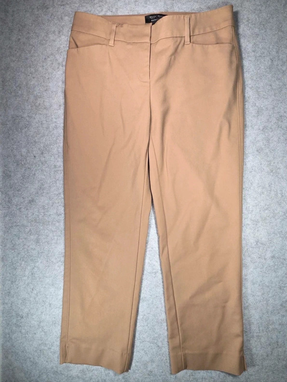White House Black Market Perfect Form Straight Crop Pants Beige Tan - size 2